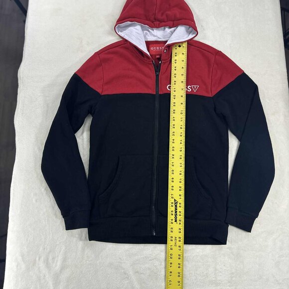 GUESS Los Angeles Red & Black Two-Tone Zip-Up Hoodie - Picture 8 of 13